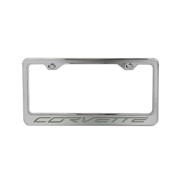 American Car Craft® - License Plate Frame with Corvette Logo