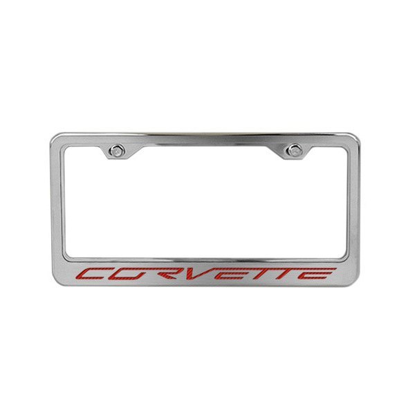 American Car Craft® - License Plate Frame with Corvette Logo