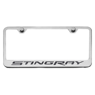 ACC® - GM Licensed Series Brushed License Plate Frame with Stingray Logo