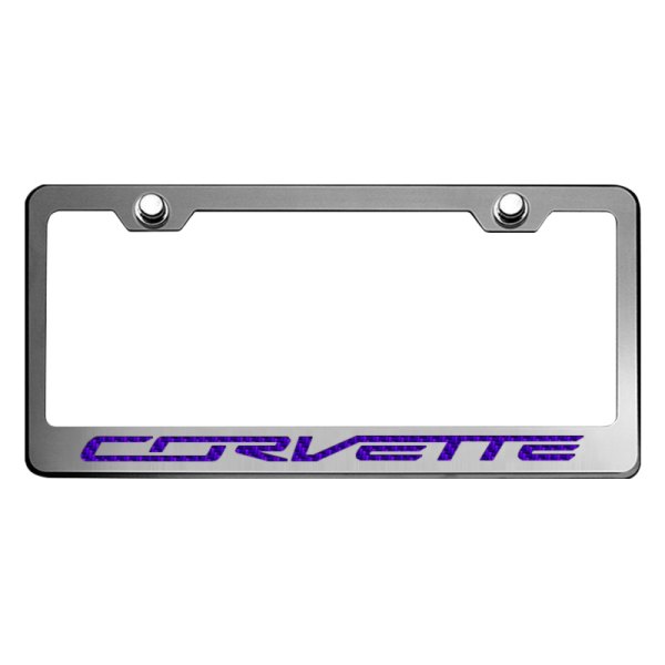 American Car Craft® - GM Licensed Series License Plate Frame with Corvette Logo