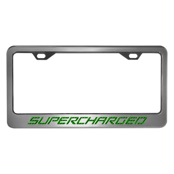 American Car Craft® - License Plate Frame with Supercharged Logo