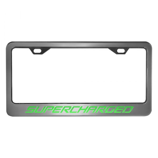 American Car Craft® - License Plate Frame with Supercharged Logo