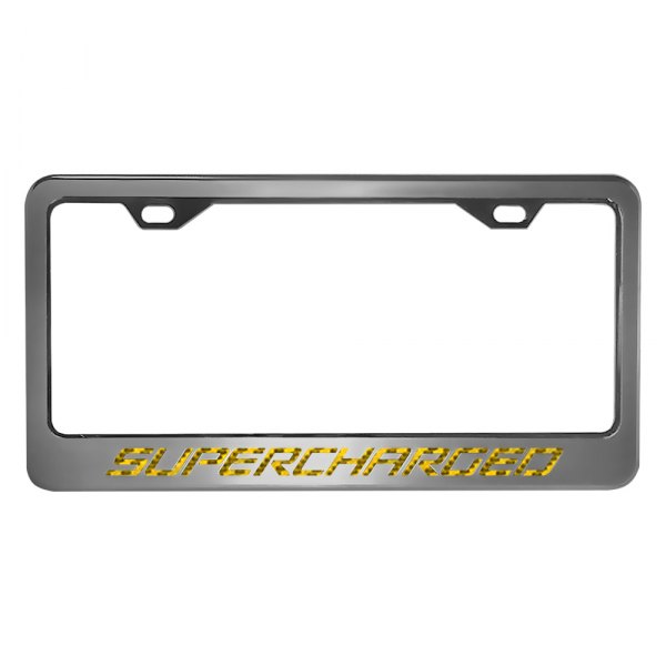 American Car Craft® - License Plate Frame with Supercharged Logo