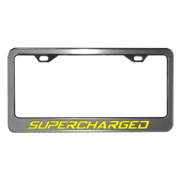 American Car Craft® - License Plate Frame with Supercharged Logo