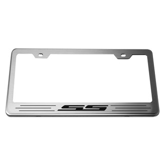 ACC® - GM Licensed Series Brushed License Plate Frame with Black Solid SS Logo