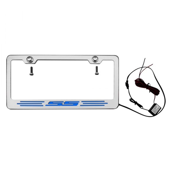 American Car Craft® - GM Licensed Series License Plate Frame with SS Logo Illuminated