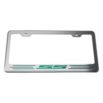 ACC® - GM Licensed Series Brushed License Plate Frame with Synergy Green Solid SS Logo