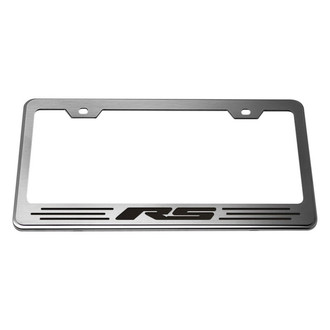 ACC® - Brushed License Plate Frame with Black Solid RS Logo