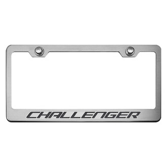 ACC® - MOPAR Licensed Series Brushed License Plate Frame with Challenger Logo