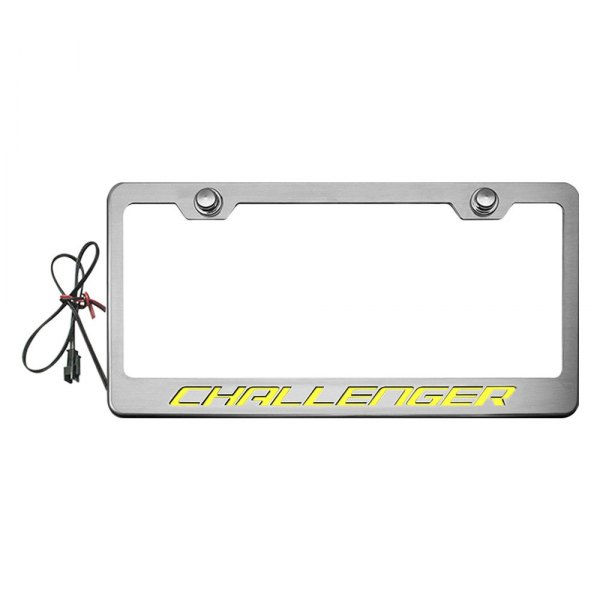 American Car Craft® - MOPAR Licensed Series License Plate Frame with Challenger Logo Illuminated