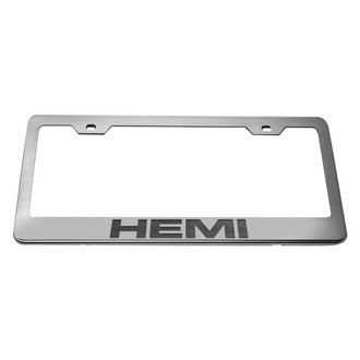 ACC® - Brushed License Plate Frame with HEMI Logo