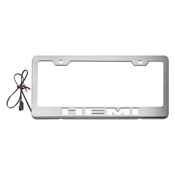 American Car Craft® - License Plate Frame with HEMI Logo Illuminated
