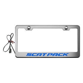 ACC® - Brushed License Plate Frame with Scat Pack Logo and Illuminated