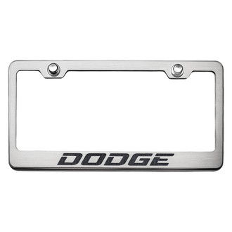 ACC® - Brushed License Plate Frame with Dodge Logo