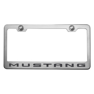 ACC® - Brushed License Plate Frame with Mustang Logo