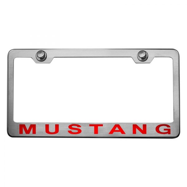 American Car Craft® - License Plate Frame with Style 2 Mustang Logo