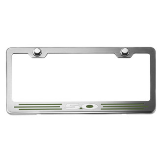 ACC® - Brushed License Plate Frame with Bullet Green 5.0 Logo and Inlay
