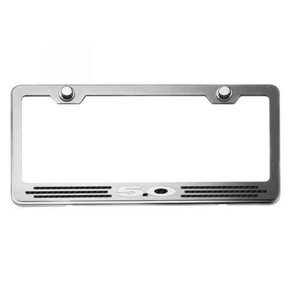 American Car Craft® - License Plate Frame with 5.0 Logo and Inlay