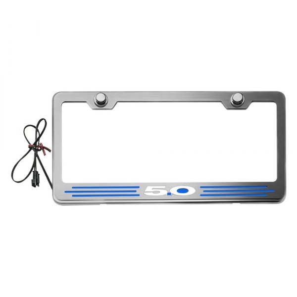 American Car Craft® - License Plate Frame with 5.0 Logo Illuminated