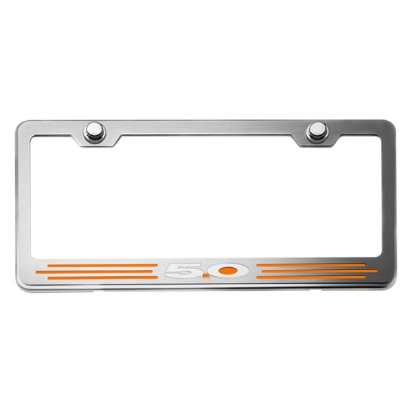 American Car Craft® - License Plate Frame with 5.0 Logo and Inlay