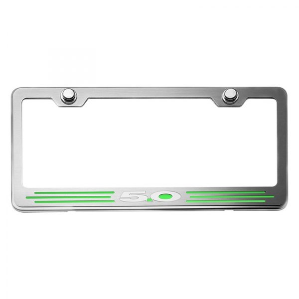 American Car Craft® - License Plate Frame with 5.0 Logo and Inlay