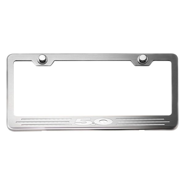 American Car Craft® - License Plate Frame with 5.0 Logo and Inlay