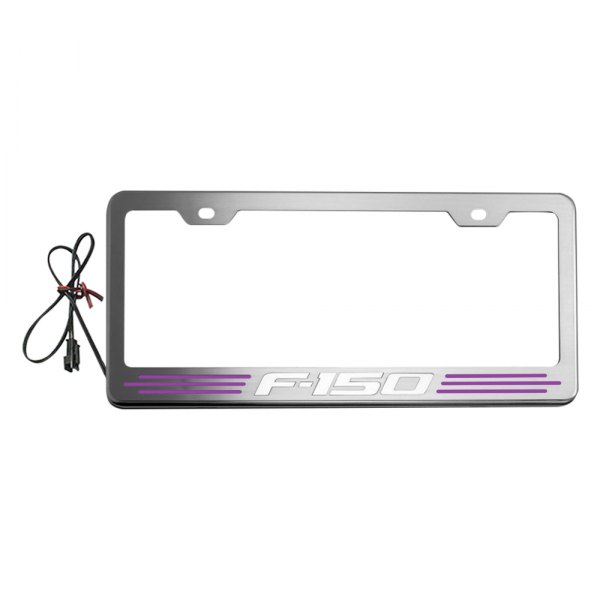 American Car Craft® - License Plate Frame with F-150 Logo Illuminated Inlay