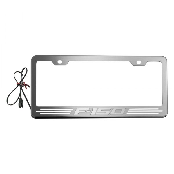 American Car Craft® - License Plate Frame with F-150 Logo Illuminated Inlay