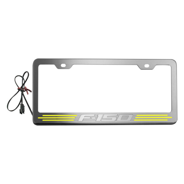 American Car Craft® 772023-YLWL - Brushed License Plate Frame with