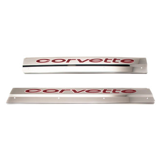 ACC® - Polished Door Sills with Garnet Red Corvette Logo