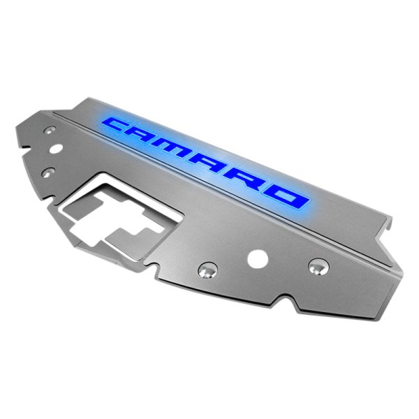 American Car Craft® - GM Licensed Series Illuminated Brushed Front Header Plate with Camaro Logo