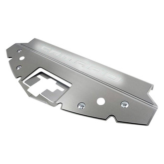ACC® - GM Licensed Series White Illuminated Brushed Front Header Plate with Camaro Logo