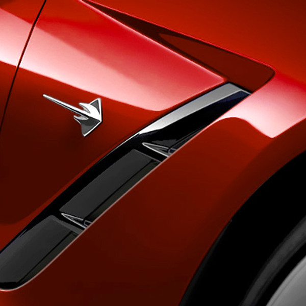 ACC® - Front Polished Side Vent Mesh Grille Overlay