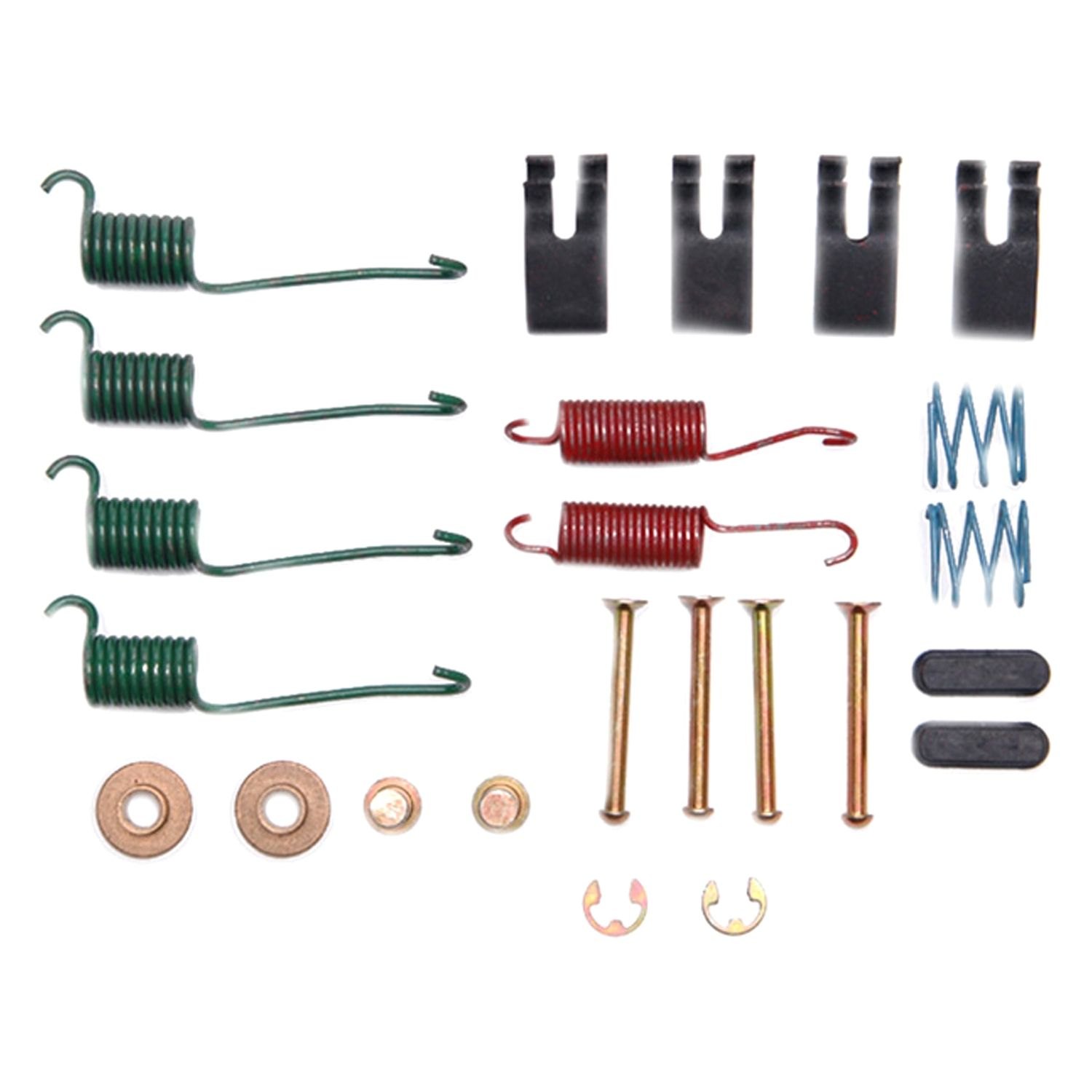 and Washers Retainers ACDelco Professional 18K1466 Rear Drum Brake Hardware Kit with Springs Pins