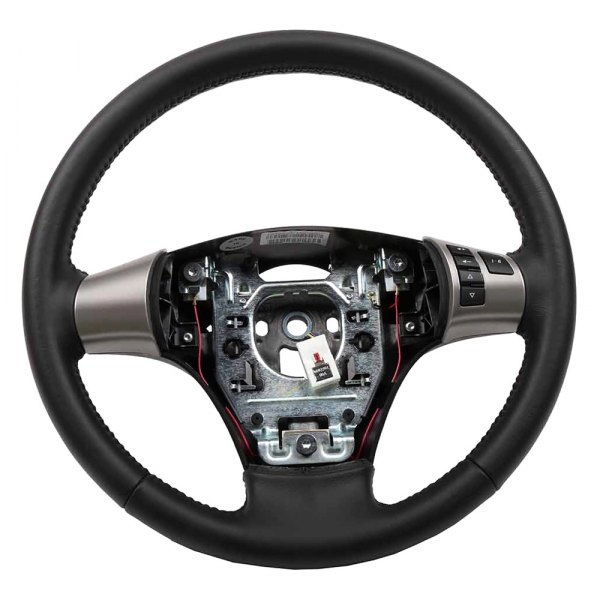 ACDelco® - Ebony Leather Wrapped Steering Wheel with Black Stitching