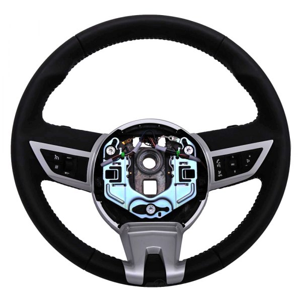 ACDelco® - Black Leather Wrapped Steering Wheel with Stone Stitching
