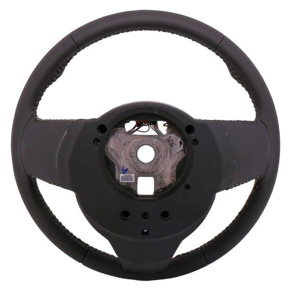 ACDelco® - Black Leather Wrapped Steering Wheel with Light Stone Stitching