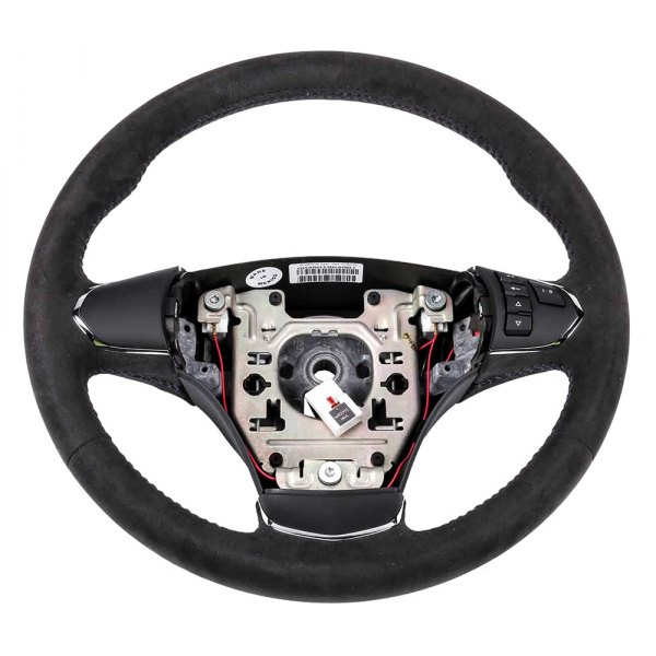 ACDelco® - Black Suede Steering Wheel with Black Stitching