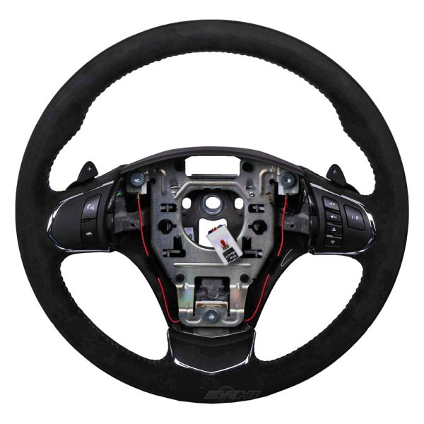 ACDelco® - Black Suede Steering Wheel with Mystique Blue Stitching