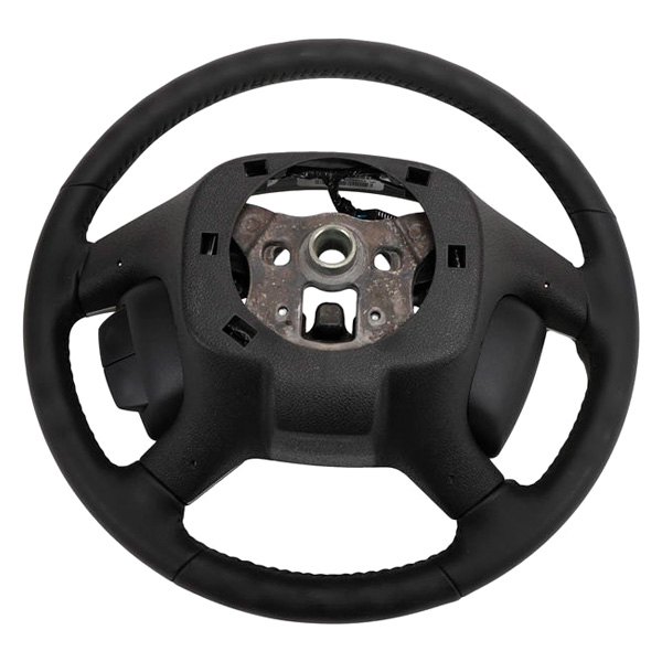 ACDelco® - Ebony Leather Wrapped Steering Wheel with Silver Trim Plate