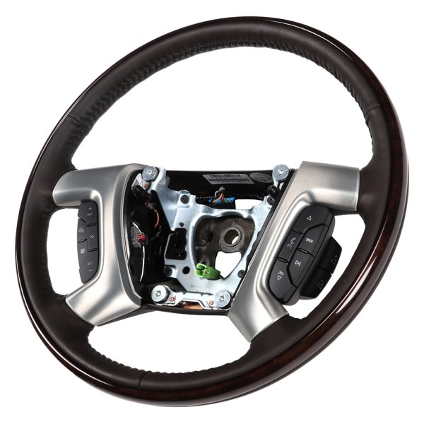 ACDelco® - Cocoa Deluxe Steering Wheel with Silver Trim Plates