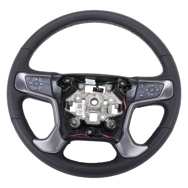 ACDelco® 23278614 - 4-Spoke Jet Black Leather Wrapped Steering Wheel