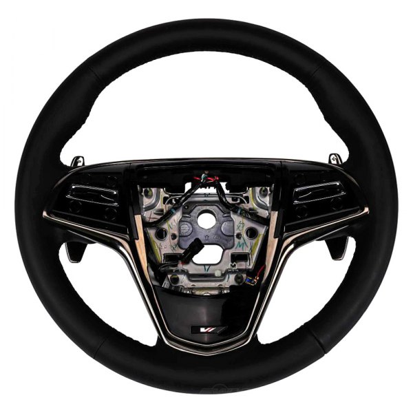 ACDelco® - Black Leather Wrapped Steering Wheel with 'V' Emblem
