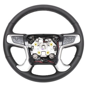 ACDelco® - 4-Spoke Standard Black Leather Wrapped Steering Wheel