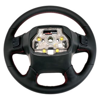 ACDelco® - 4-Spoke Standard Black Leather Wrapped Steering Wheel Assembly