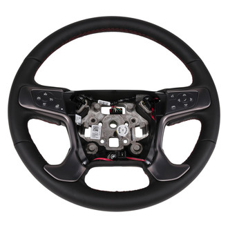 ACDelco® - 4-Spoke Premium Black Leather Wrapped Steering Wheel