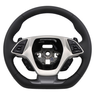 ACDelco® - 3-Spoke Sport Black Leather Wrapped Steering Wheel Assembly
