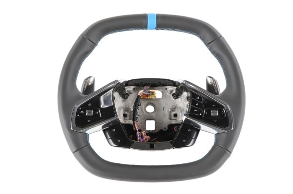 ACDelco® - 2 Spoke Leather Wrapped Jet Black Steering Wheel