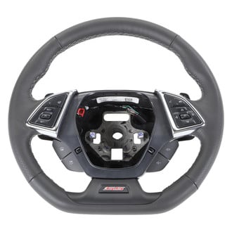 ACDelco® - 3-Spoke Standard Jet Black Leather Wrapped Steering Wheel