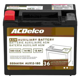ACDelco® AUX12-180 - Auxiliary AGM 190 CCA Battery